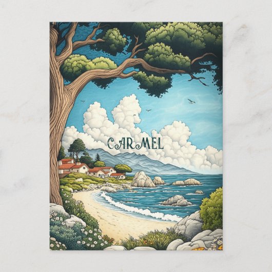 Carmel California Reizen Briefkaart (Voorkant)