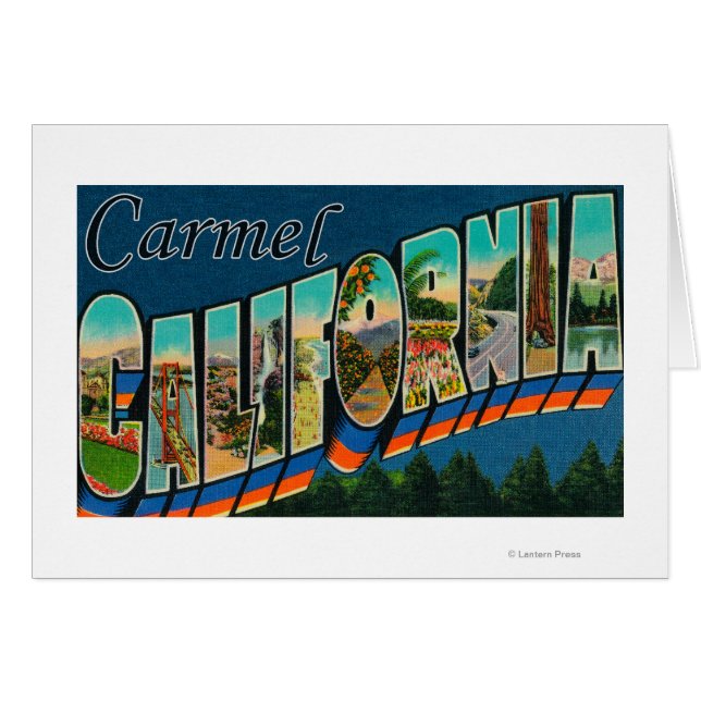 Carmel, Californië - grote lettertjes (Voorkant Horizontaal)