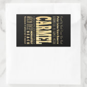 Carmel City of California Typografie Kunst Rechthoekige Sticker (Tas)