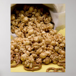 Carmel Corn en pretzels Poster