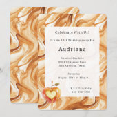 Carmel Cream Heart Apple Caramel Birthday  Kaart (Voorkant / Achterkant)