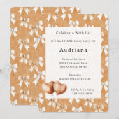 Carmel Cream Heart Balloons Bows Caramel Birthday  Kaart (Voorkant / Achterkant)