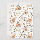 Carmel Cream Hearts Floral Caramel Birthday Kaart (Achterkant)