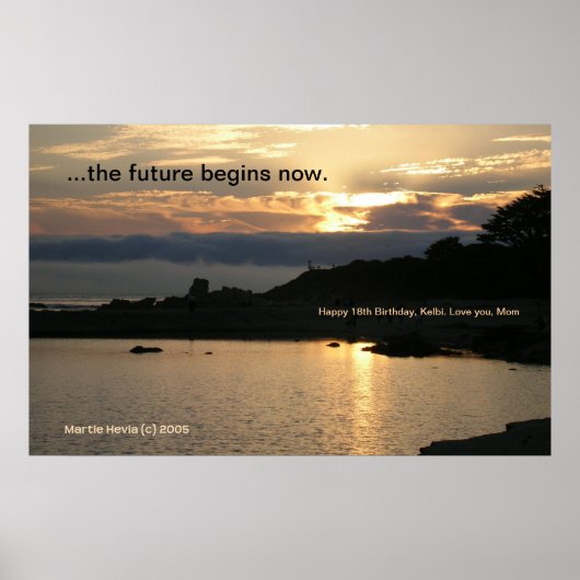 Carmel Gold Sunset Poster (gepersonaliseerd) (Voorkant)