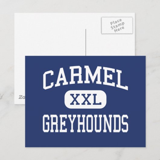 Carmel - Greyhounds - High School - Carmel Indiana Briefkaart (Voorkant / Achterkant)