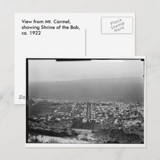 Carmel, Haifa, ca. 1922 Briefkaart (Voorkant / Achterkant)