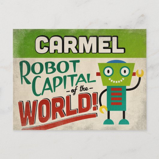Carmel Indiana Robot - Funny  Briefkaart (Voorkant)