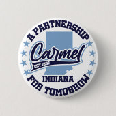 Carmel, Indiana Ronde Button 5,7 Cm (Voorkant)