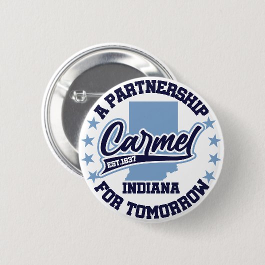 Carmel, Indiana Ronde Button 5,7 Cm (Voorkant /achterkant)