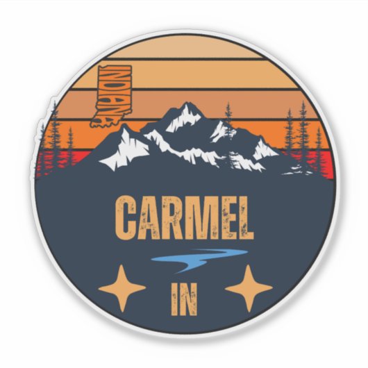 Carmel, Indiana Sticker (Voorkant)