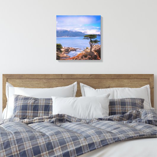 Carmel Lone Tree Streted Canvas afdrukken (Insitu (Slaapkamer))