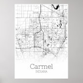 Carmel Map - Indiana - City Map Poster (Voorkant)