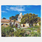 CARMEL MISSION BASILICA Fleece Deken (Voorkant (Horizontaal))