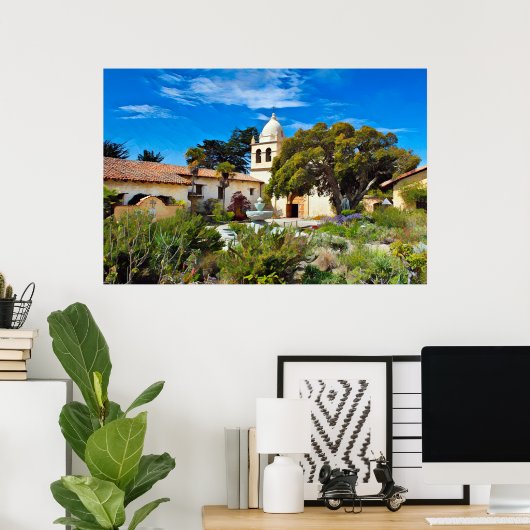 CARMEL MISSION BASILICA POSTER (Thuiskantoor)