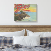 Carmel, Monterey en Pacific Grove, CA - verwelkomt Canvas Afdruk (Insitu (Slaapkamer))