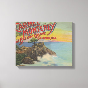 Carmel, Monterey en Pacific Grove, CA - verwelkomt Canvas Afdruk