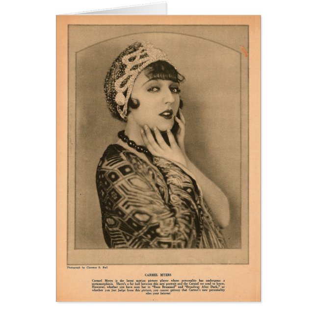 Carmel Myers 1924  portret (Voorkant)
