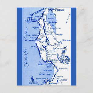 Carmel naar San Francisco Kaart