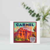Carmel Oranje LabelEast Highlands, CA Briefkaart (Staand voorkant)