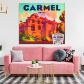 Carmel Oranje LabelEast Highlands, CA Canvas Afdruk (Insitu (Woonkamer))