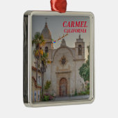 Carmel Premium kerstvierkant versiering Metalen Ornament (Rechts)