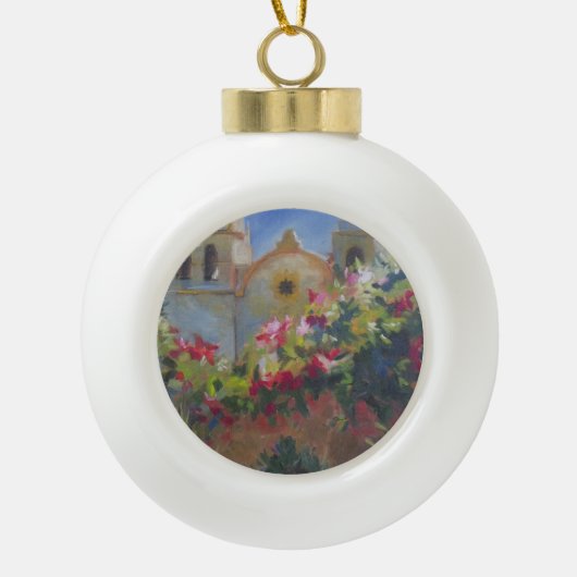 Carmel Spain Mission California Garden Keramische Bal Ornament (Voorkant)