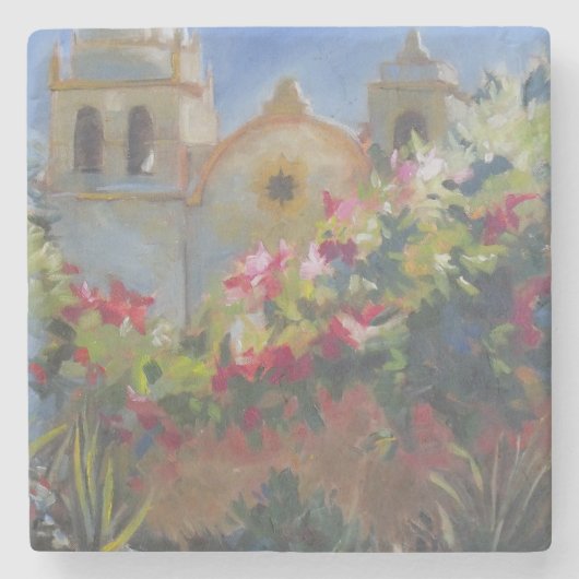 Carmel Spain Mission California Garden Stenen Onderzetter (Voorkant)