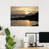 Carmel Sunset in goud Poster (Thuiskantoor)