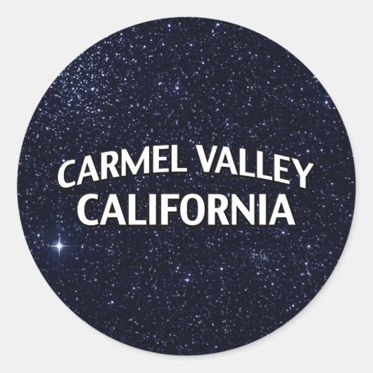 Carmel Valley California Ronde Sticker (Voorkant)