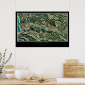 Carmel Valley California van Space Satellite Map Poster (Keuken)