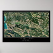 Carmel Valley California van Space Satellite Map Poster (Voorkant)