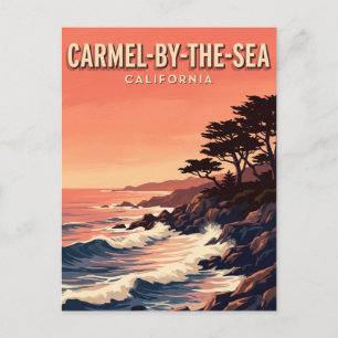 Carmel Zonsondergang Kust Californië Briefkaart