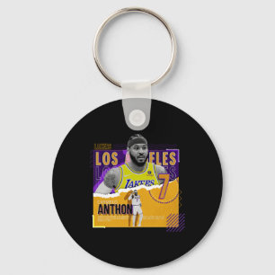 Carmelo-anthony-basketbal-papieren-poster-lakers A Sleutelhanger
