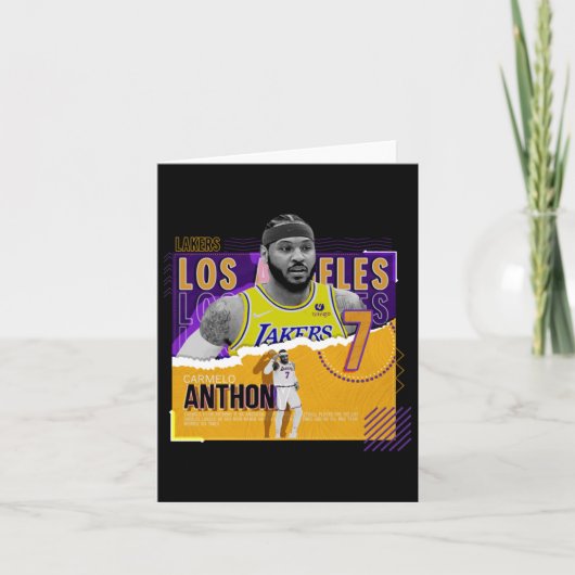 Carmelo-anthony -basketball-paper-poster-lakers Ac Kaart (Voorkant)