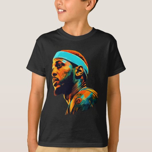 Carmelo Anthony Illustratie  T-shirt (Voorkant)
