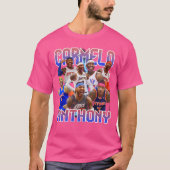 Carmelo Anthony Retro Collage T-shirt (Voorkant)