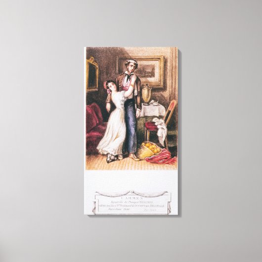 Carmen and Don Jose, 1846 Canvas Afdruk (Voorkant)