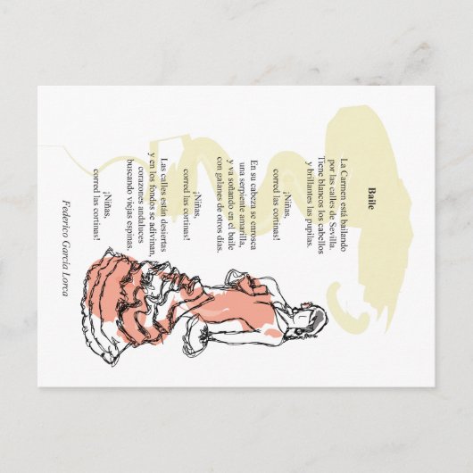 Carmen baila briefkaart (Voorkant)