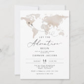 CARMEN Beige Kaart Avontuur Baby shower (Voorkant)