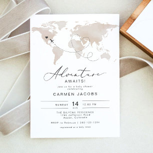 CARMEN Beige Kaart Avontuur Baby shower