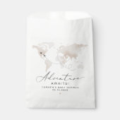 CARMEN Beige Kaart Avontuur Baby shower Bedankzakje (Voorkant)