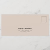 CARMEN Beige Wereldkaart instapkaart RSVP-kaart Menu (Achterkant)