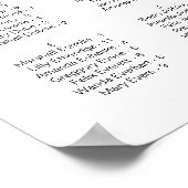 Carmen Blauw Bestemming Bruiloft Zitkaarten Poster (Hoek)