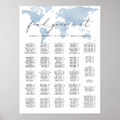 Carmen Blauw Bestemming Bruiloft Zitkaarten Poster (Voorkant)