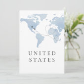 CARMEN Blauw Waar In De Wereld Tafelnummer (Staand voorkant)