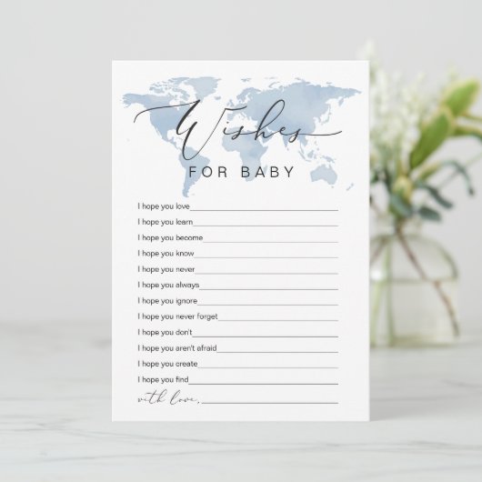 CARMEN Blue Adventure Wishes voor Baby Game Kaart (Staand voorkant)