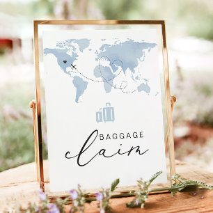 CARMEN Blue Reizen Thema Bagage Claim Poster