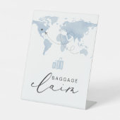 CARMEN Blue Reizen Thema Bagage Claim Reclamebord Met Voetstuk (Voorkant)