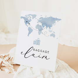 CARMEN Blue Reizen Thema Bagage Claim Reclamebord Met Voetstuk