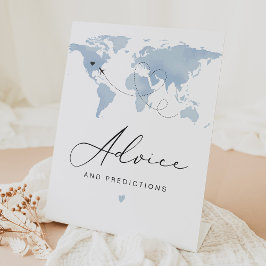 CARMEN Blue Travel Thema Gast Inchecken Reclamebord Met Voetstuk